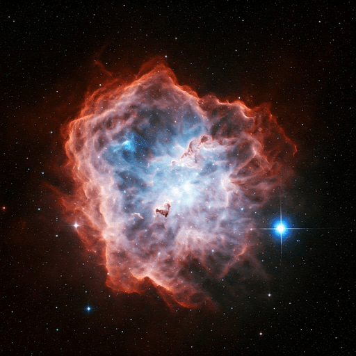 Prompt: colorful space nebula with stars and cosmic dust, astronomy photography